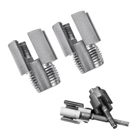 2Pcs Integrated Internal & External Pipe Threading Tool, PVC Pipe Threader Kit - 1/2" & 3/4" Pipe Thread Cutting Tool, Internal & External Pipe Threading Tool for DIY Plumbing