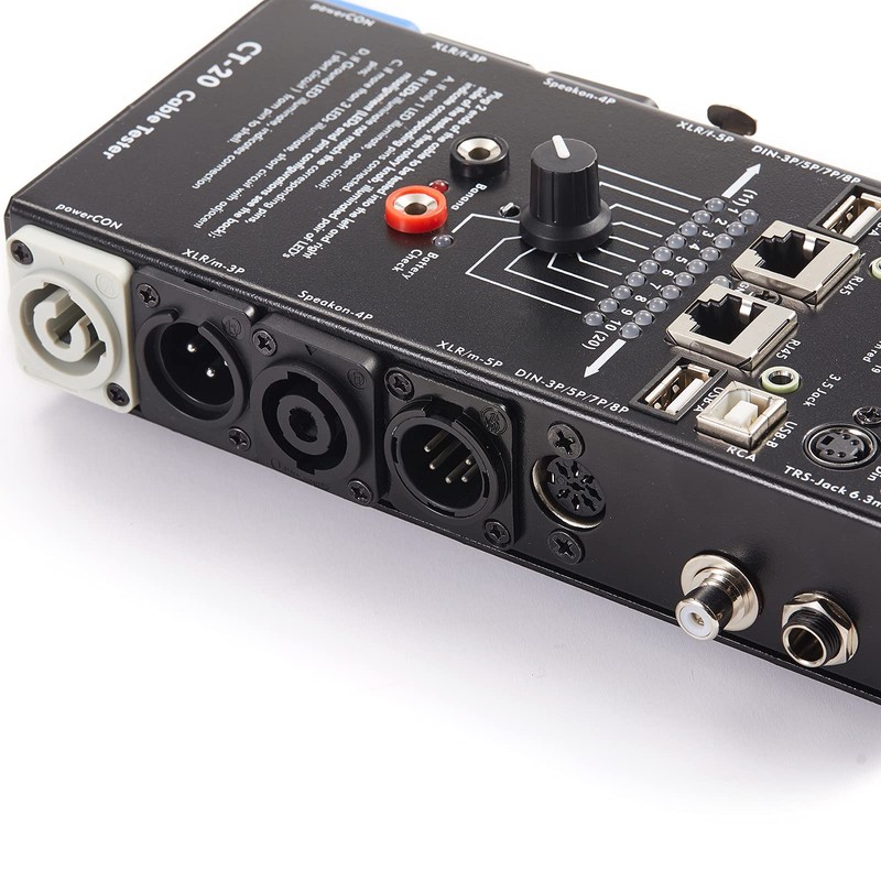 MFL. 15-Plug Audio Cable Tester Line Finder Black 15-in-1 Cables