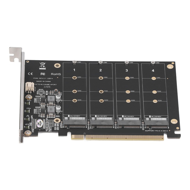 M.2 NVME SSD to PCIE X16 Adapter 4 Port High