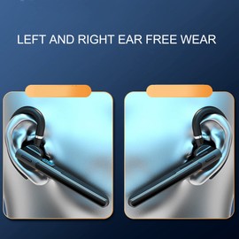 Headset Hands-Free Calling Single Ear Noise Reduction Digital Display IPX7 Waterproof Voice Control Wireless Earbuds for Driving Business Office