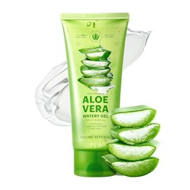 MILD & MOISTURE ALOE VERA WATERY GEL(TUBE) 2EA Quick Hydration & fast absorbing non-sticky texture, aftersun cooling pack, Moisturizing Face Skin & Hair,korean skin care All Skin Types