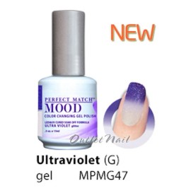 LeChat Perfect Match MOOD - MPMG47 ULTRAVIOLET Color Changing Gel Polish 2016