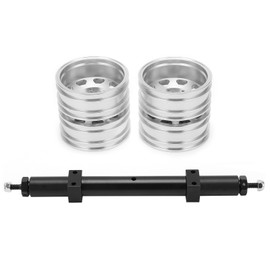 Rear Axle Wheel Hub Kit Aluminum Alloy Silver RC Replacement Accessories for Tamiya 1/14 Tractor