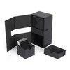 Card Deck Box with 3 Drawers Large Capacity Magnetic Closure