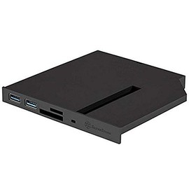 SilverStone SST-FPS01 - 12.7mm Tray Loading Slim Optical Bay with 2x USB3.0, Card Reader, M.2 SATA type SSD Slot