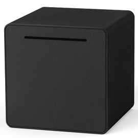 Hicocool 6" Piggy Bank for Adults Teens Kids Must Break to Open, Assembly ABS Plastic Money Saving Box (Black)