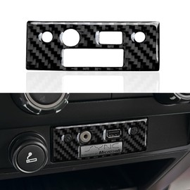 Car Center Console USB Port Panel Carbon Fiber Decal Sticker Interior Trim Cover for Ford F150 2009 2010 2011 2012 2013 2014 Accessories (Style A)