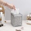 Sumnacon Tissue Box Cover Square Tissue Box with Lid, Metal