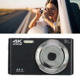 4K Digital Camera, 2.8 Inch 44MP 16X Zoom Anti-Shake Digital Camera with Built In Fill Light, Travel Compact Portable HD Digital Camera for Photography and Video (Black)