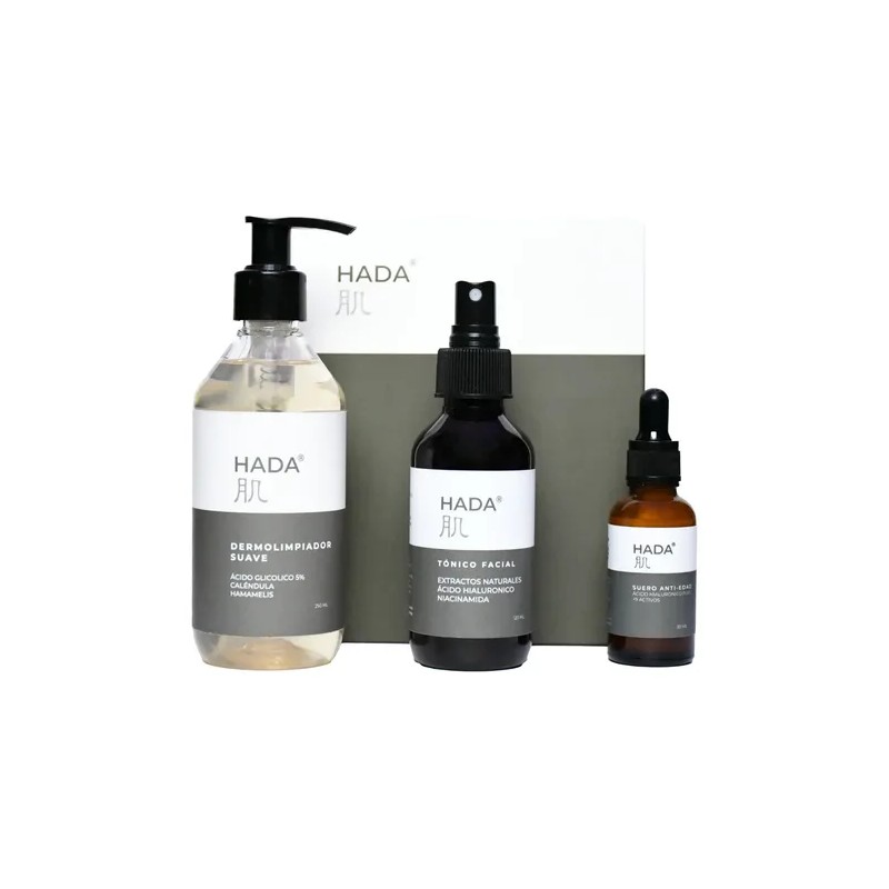 Hada Skincare - Kit 3 En 1, Dermolimpiador, Tónico, Suero