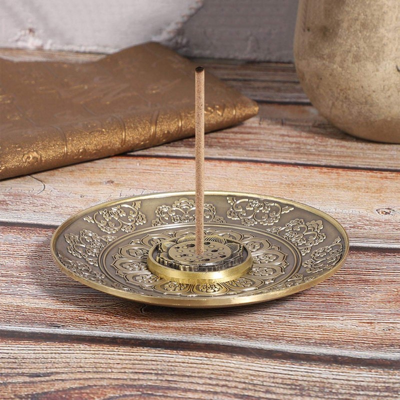 Crisis Bronze Round Incense Holder