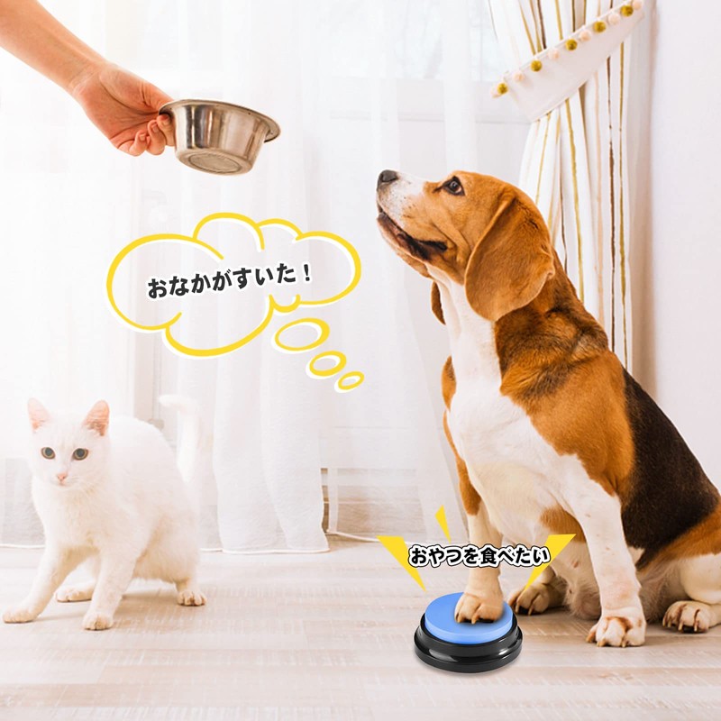 HIMOMO Conversation Button, Dog, Communication Button, Set of 6, Voice
