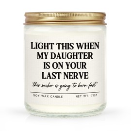 SteadStyle Funny Fathers Day Son in Law Gifts - Birthday Gifts for Son in Law from Mother, MIL, Father, Wedding Stocking Stuffers Anniversary Ideas for Future SIL Lavender Scented Soy Wax Candle 7oz