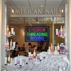 LED Eyebrow Threading Waxing Sign for Beauty Salon, Animated Billboard for Business, High Brightness, Multiple Light Modes, Ideal for Displaying Inside the Storefront Windows, 24"×16"