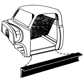 COUNTERPART AUTOMOTIVE 1952 1953 1954 1955 1ST SERIES CHEVY GMC TRUCK RUNNING BOARD TO BODY SEALS PAIR