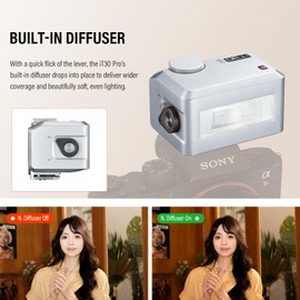 GODOX iT30Pro-S Flash Camera Flash, TTL Auto-Exposure 2.4GHz System 1/8000s High-Speed Sync Small Flash with Full Colour Touch Screen, Silver (IT30pro-S)