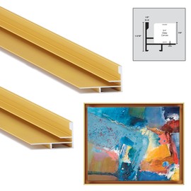 Creative Mark Illusions Metal Floating Frame Kit Pairs for Canvas - Gold - Two 30" Sides - Metal Frame Kit for 7/8 inch Deep Canvases - For Gallery Wall, Art Panels, Modern Décor