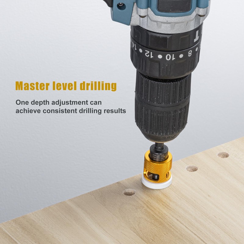 5 Pcs Countersink Drill Bit Set with Low Friction Depth