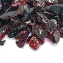 Black Red Blend Multi Purpose Premium Decor & Fire Glass Rock 2-Pound 1/4"-1/2" inch - for Use in Fire Features, Aquariums, Apothecary, Jars, Vase, Potted Plants, Fire Bowls, Etc. (Lava Rock)