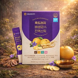 Daewoong Life Science Black Bellflower Pear Ginger Extract Stick 10g 100 packs 1 box / 대웅생명과학 흑도라지 배생강진액스틱 10g 100포 1박스