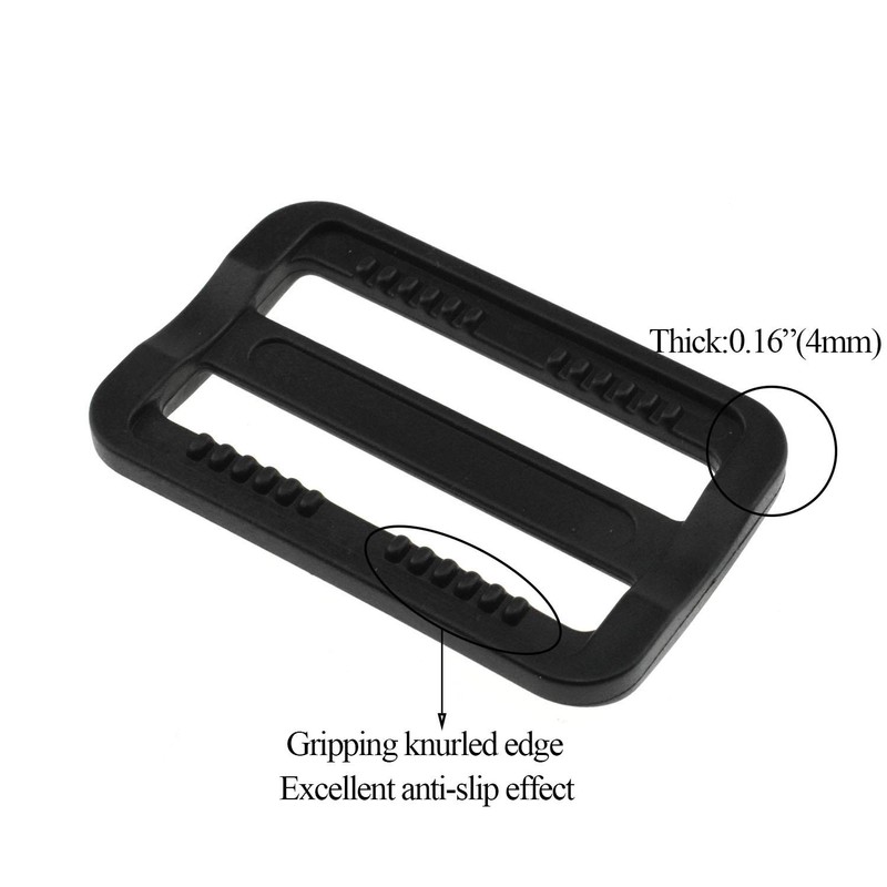 Hao Pro 1.5 Inch Tri Glides Slides Clips Buckles Gripping