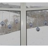 Articlings 12 x Bauble Window Clings with Glitter Patterns and