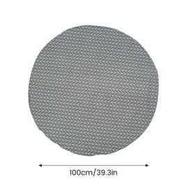 Round Tablecloth 100cm Jacquard Table Cloth Nordic Style Washable Table Cloth Decorative Table Cover for Indoor and Outdoor Holiday Home Christmas Party Picnic Dining Room(100cm,gray)