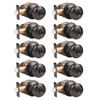 GOBEKOR 10 Pack Interior Privacy Door Knobs Oil Rubbed Bronze