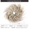 Tousled Updo Messy Bun Hair Piece Scrunchies Synthetic Wavy Extension