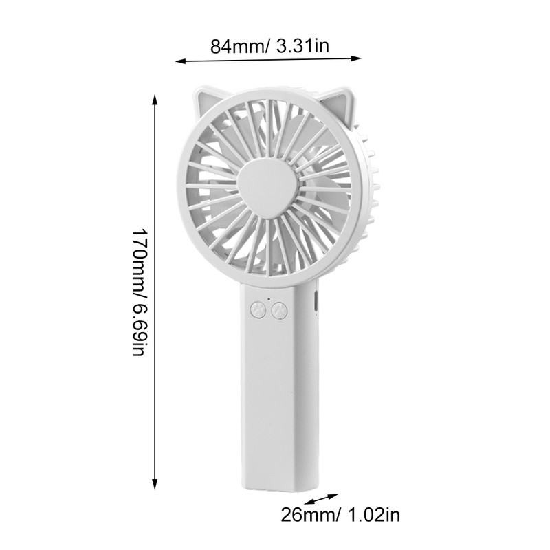 Portable Handheld Fan with Flashlight Rechargeable Fan for Dorm Office