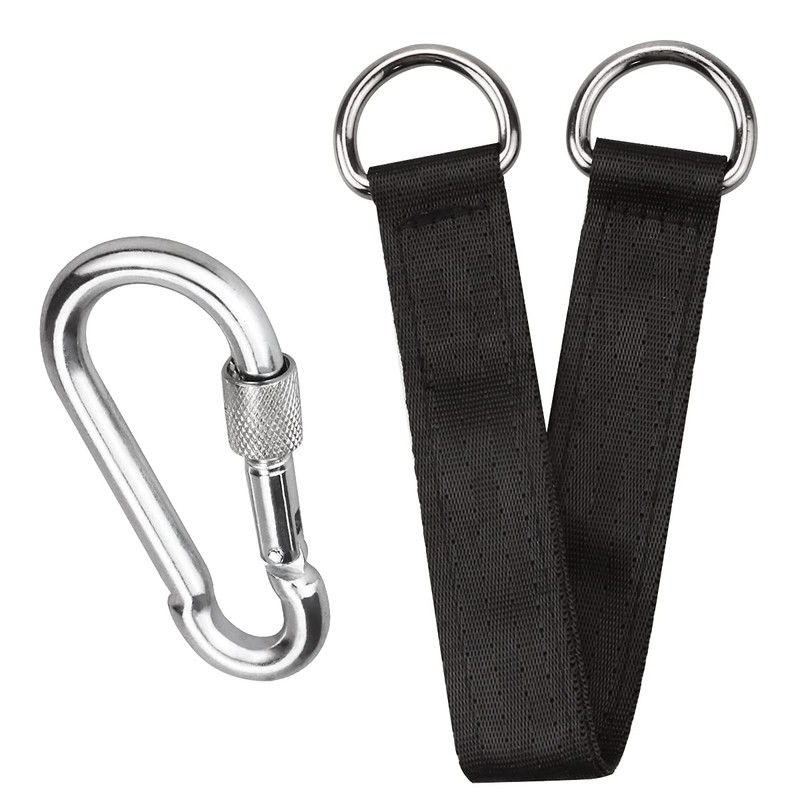 ISusser 4 PCS Black Tree Swing Straps Hanging Kit with