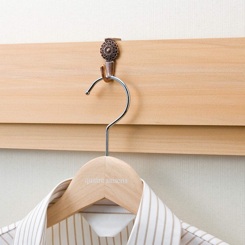 レック(LEC) 金属 ナゲシ掛け 引掛け取付 ブラウン 2.5x4.5x5cm H-049 2個入り