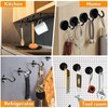 MIKEDE Black Magnetic Hooks, 25LB Heavy Duty Magnet Hooks for