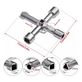 Llave Universal Combinada CEROB 5 En 1 Para Gabinetes Eléctricos y Valvulas