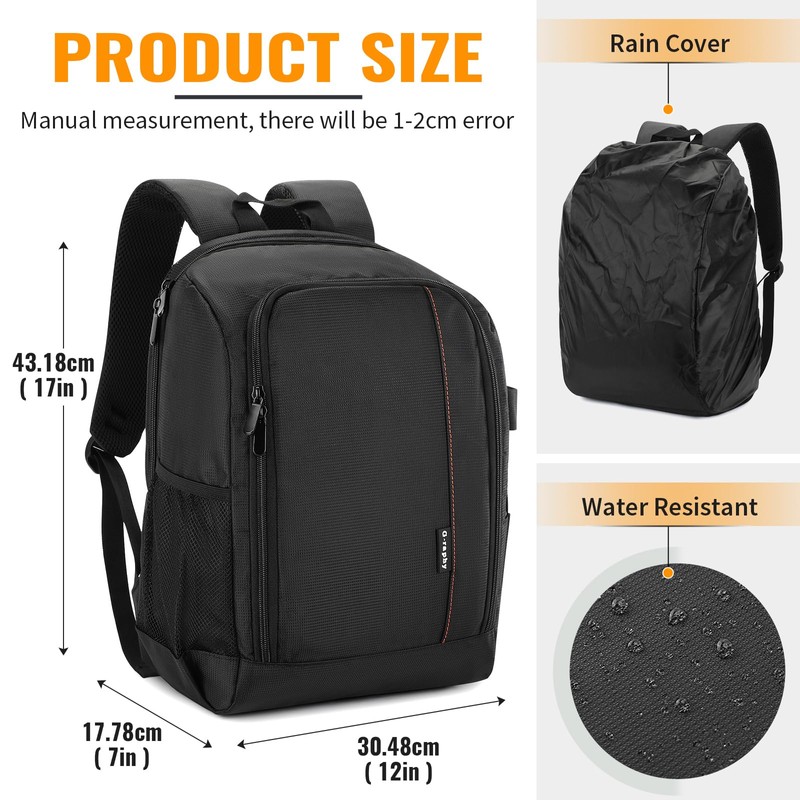 G-raphy Camera Backpack for Photographer Camera Bags with Laptop Compartment/Tripod