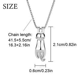 CUHZA Women's Cat Pendant Necklace, S925 Sterling Silver Cute Cat Pendant Necklace, Sterling Silver Cat Necklace, as a Gift for Mother, Girlfriend, Sister, Sister, Cat Lover