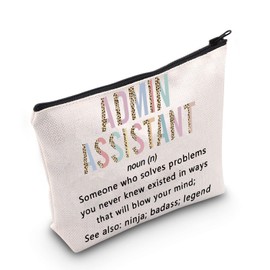 POFULL Administrative Assistant Cosmetic Bag Admin Assistant Appreciation Gift Office Staff Gift (Admin Assistant Bag)