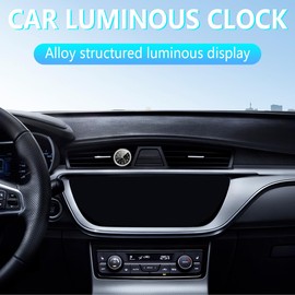 CGEAMDY Car Clock, Vehicle Dashboard Clock for Cars, Cars Dashboard Car Clock, Vehicle Dashboard Clock, Quartz Clock for Dashboards, Small Home Decor, Interior Decoration (Black)