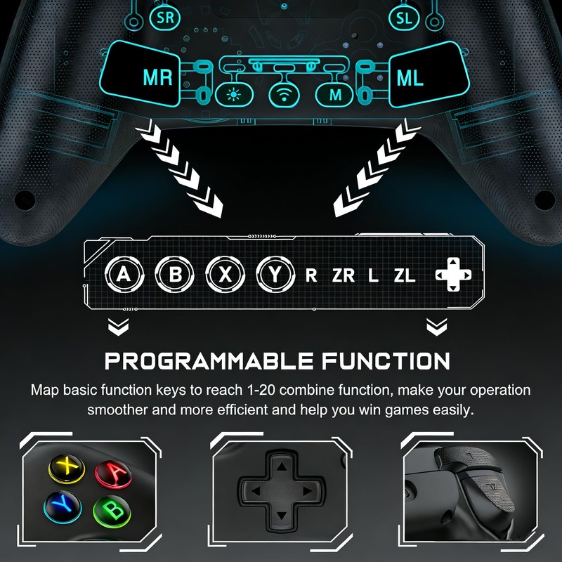 HEYLACOOLX Switch 2 Pro Controller with Stand, Wireless Switch Pro