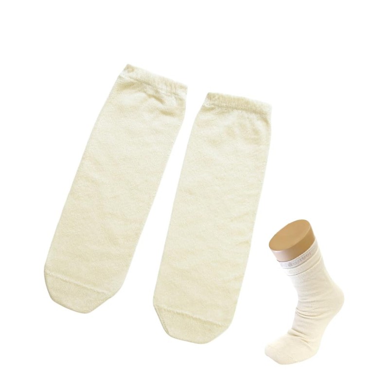 BelleClart Women's 100% Silk Socks, Round Toe Socks, Made in