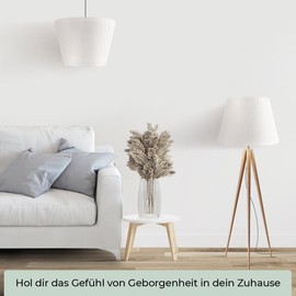 Wogati® Premium Lampshade, E14/E27, Cotton, Various Sizes and Colours, Colour: Ecru, Size: XL, Lampshade for Floor Lamp, Hanging Lamp, Table Lamp