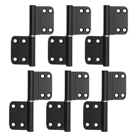 Anxingo 6 Pcs 4 Inch Lift Off Hinges, Flag Hinges, Black Door Hinge Removable Hinges for Left Handed Opening and Right Handed Opening or Opening Inside Outside