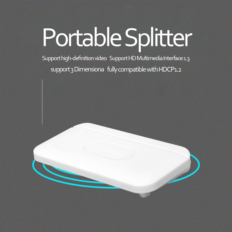 Portable HD Multimedia Interface Splitter 1 In 2 Out HighDefinition