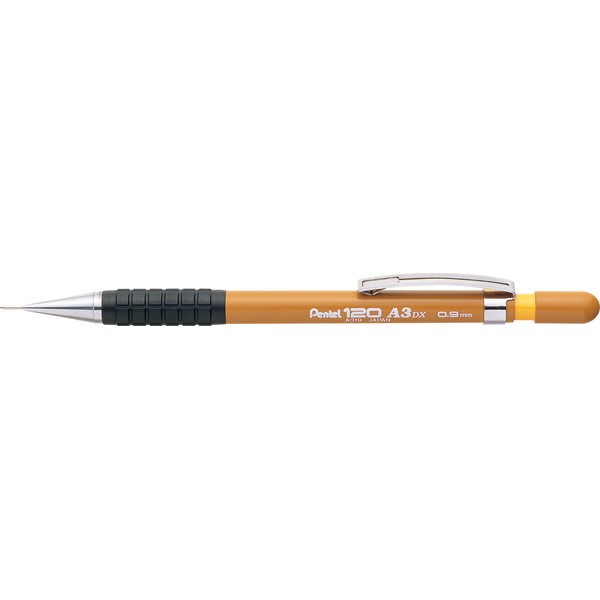 Pentel Of America Ltd Automatic Drafting Pencil, Refillable, 120 a3dx .9mm, Mustard