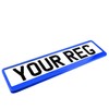 TAPORT® PURE BLUE CAR REGISTRATION HOLDER FOR ANY CAR ,