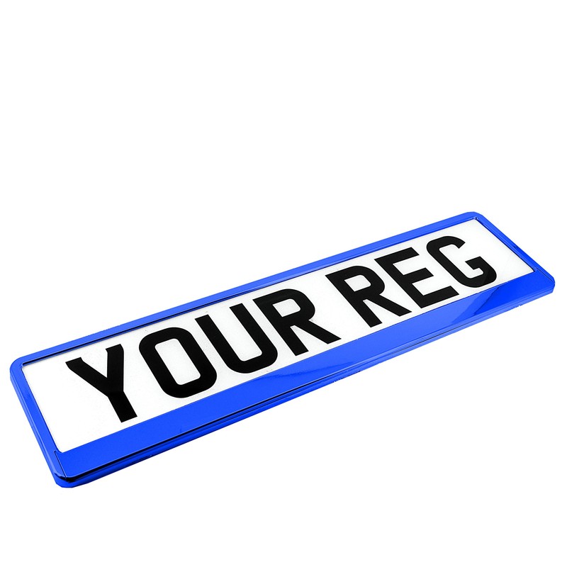 TAPORT® PURE BLUE CAR REGISTRATION HOLDER FOR ANY CAR ,