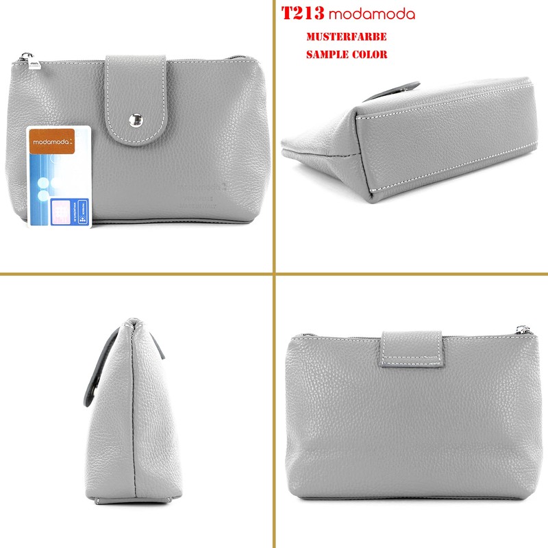 modamoda de - T213 - Italian Leather Cosmetic Bag Mask