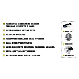 Football Helmet Sweat Liner & Sweatbands by NoSweat 3 | 6 | 12 | 25 Pack (6)