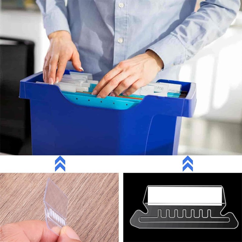 File Folder Tabs Hanging File Folder Labels 60 Sets Plastic