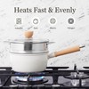 ROCKURWOK Ceramic Nonstick Sauce Pan with Lid, 2.2 Quart Cooking